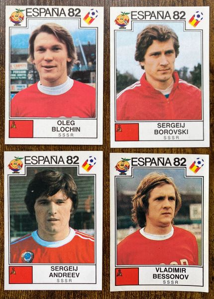 4 X 1982 ESPANA 82 WORLD CUP PANINI ORIGINAL UNUSED STICKERS PLAYERS SOVIET UNION