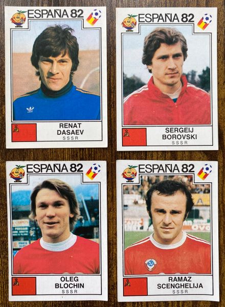 4 X 1982 ESPANA 82 WORLD CUP PANINI ORIGINAL UNUSED STICKERS PLAYERS SOVIET UNION