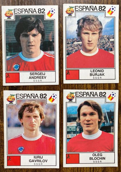 4 X 1982 ESPANA 82 WORLD CUP PANINI ORIGINAL UNUSED STICKERS PLAYERS SOVIET UNION