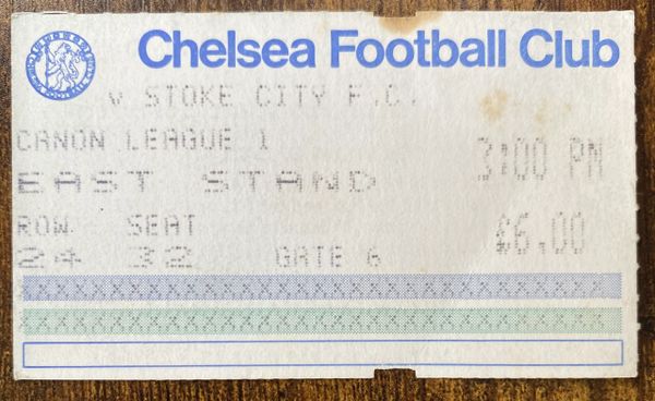 1984/85 ORIGINAL DIVISION ONE TICKET CHELSEA V STOKE CITY