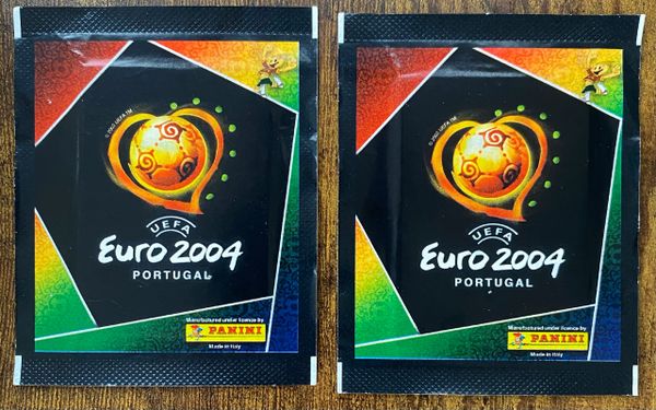 2 X ORIGINAL SEALED PANINI PACKETS EURO 2004