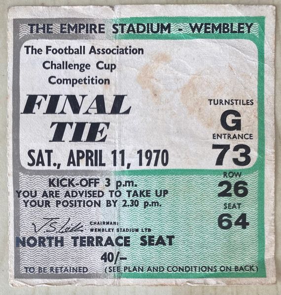 1970 ORIGINAL FA CUP FINAL TICKET LEEDS UNITED V CHELSEA