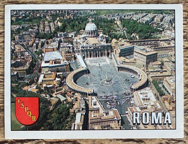 1990 ITALY WORLD CUP PANINI ORIGINAL UNUSED STICKER HOST CITY ROMA 10