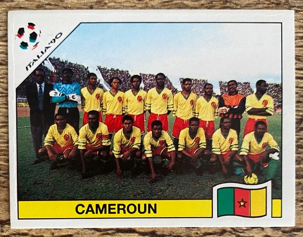 1990 ITALY WORLD CUP PANINI ORIGINAL UNUSED STICKER TEAM GROUP CAMEROON 172