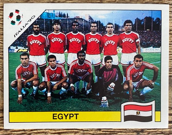 1990 ITALY WORLD CUP PANINI ORIGINAL UNUSED STICKER TEAM GROUP EGYPT 440
