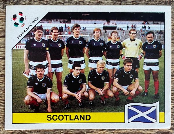 1990 ITALY WORLD CUP PANINI ORIGINAL UNUSED STICKER TEAM GROUP SCOTLAND 213