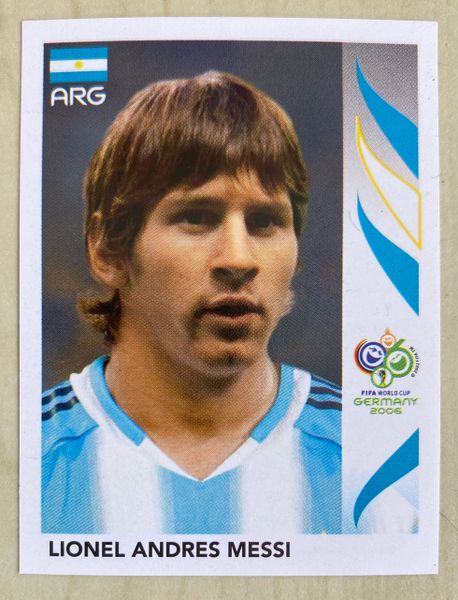 2006 PANINI WORLD CUP GERMANY ORIGINAL UNUSED STICKER LIONEL MESSI ARGENTINA 185