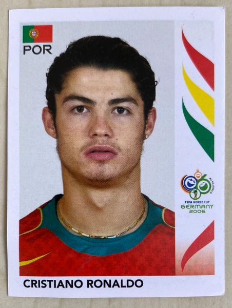 2006 PANINI WORLD CUP GERMANY ORIGINAL UNUSED STICKER CRISTIANO RONALDO PORTUGAL 298