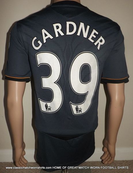 2008 HULL CITY UMBRO MATCH ISSUE AWAY SHIRT #39 STEVE GARDNER