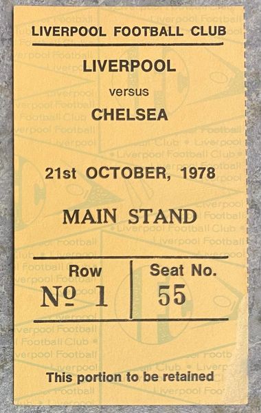 1978/79 ORIGINAL DIVISION ONE TICKET LIVERPOOL V CHELSEA