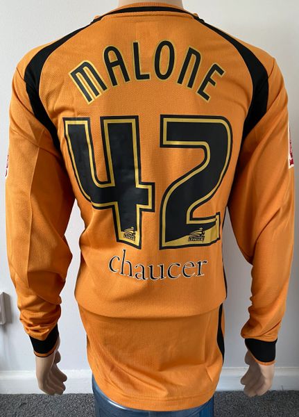 2008/09 WOLVERHAMPTON WANDERERS MATCH ISSUE HOME SHIRT SCOTT MALONE #42