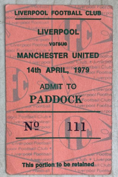 1978/79 ORIGINAL DIVISION ONE TICKET LIVERPOOL V MIANCHESTER UNITED