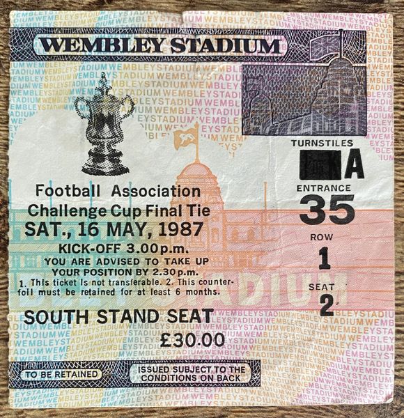 1987 ORIGINAL FA CUP FINAL TICKET TOTTENHAM HOTSPUR V COVENTRY CITY