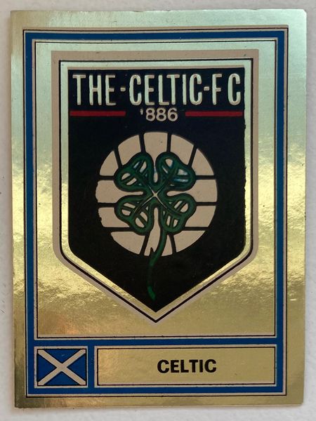 1978 ORIGINAL UNUSED PANINI FOOTBALL 78 STICKER GLASGOW CELTIC BADGE 412