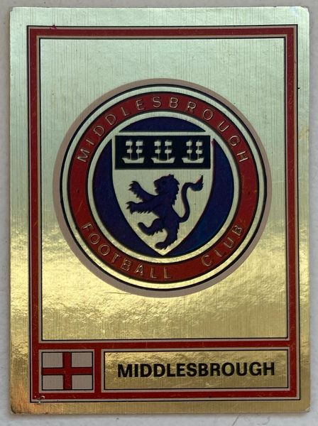 1978 ORIGINAL UNUSED PANINI FOOTBALL 78 STICKER MIDDLEBROUGH BADGE 243