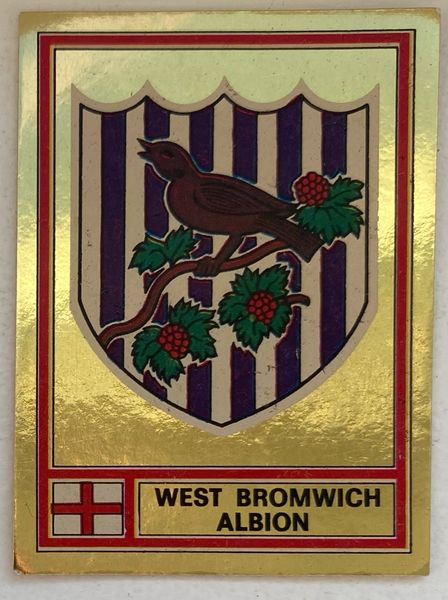 1978 ORIGINAL UNUSED PANINI FOOTBALL 78 STICKER WEST BROMWICH ALBION BADGE 328