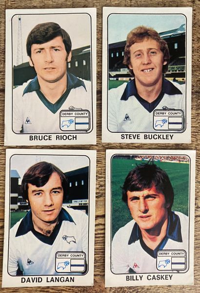 4X 1979 ORIGINAL UNUSED PANINI FOOTBALL 79 STICKERS DERBY COUNTY PLAYERS