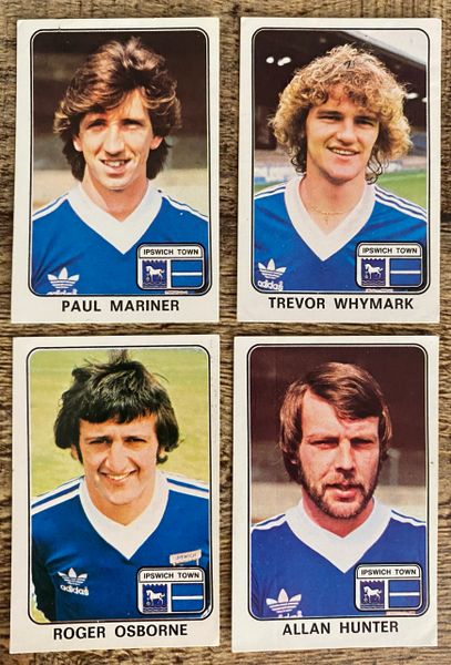 4X 1979 ORIGINAL UNUSED PANINI FOOTBALL 79 STICKERS IPSWICH TOWN PLAYERS