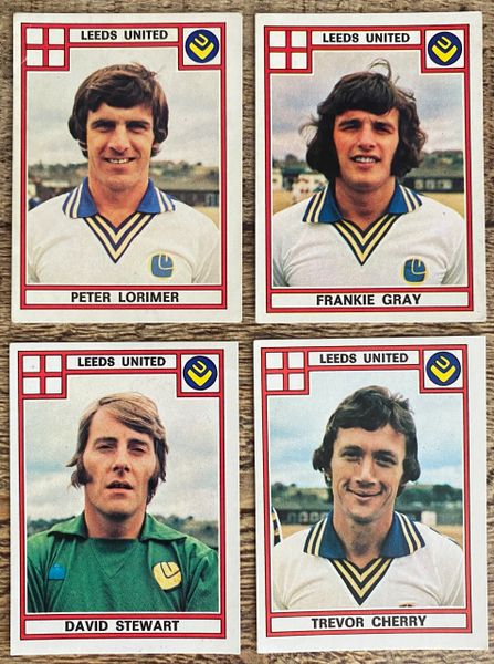 4X 1978 ORIGINAL UNUSED PANINI FOOTBALL 78 STICKERS LEEDS UNITED PLAYERS