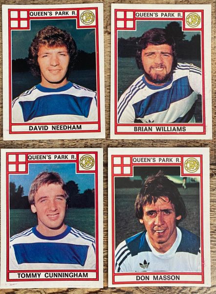 4X 1978 ORIGINAL UNUSED PANINI FOOTBALL 78 STICKERS QUEENS PARK RANGERS PLAYERS