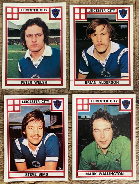 4X 1978 ORIGINAL UNUSED PANINI FOOTBALL 78 STICKERS LEICESTER CITY PLAYERS