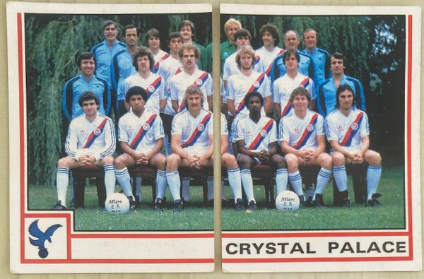 2X 1981 ORIGINAL UNUSED PANINI FOOTBALL 81 STICKER CRYSTAL PALACE TEAM GROUP 84 85