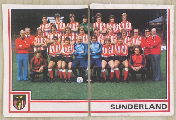 2X 1981 ORIGINAL UNUSED PANINI FOOTBALL 81 STICKER SUNDERLAND TEAM GROUP 292 293