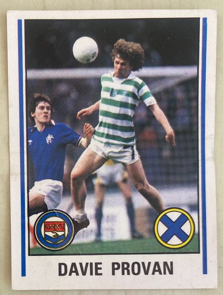 1981 ORIGINAL UNUSED PANINI FOOTBALL 81 STICKER DAVIE PROVAN FOOTBALLER OF THE YEAR 2