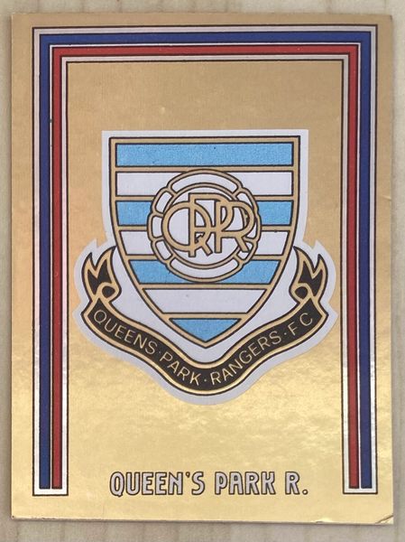 1981 ORIGINAL UNUSED PANINI FOOTBALL 81 STICKER QUEENS PARK RANGERS BADGE 410