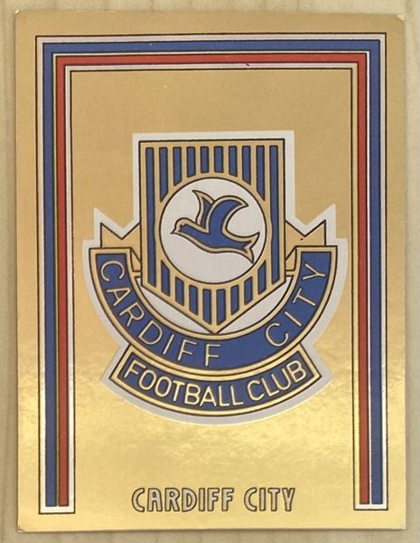 1981 ORIGINAL UNUSED PANINI FOOTBALL 81 STICKER CARDIFF CITY BADGE 380