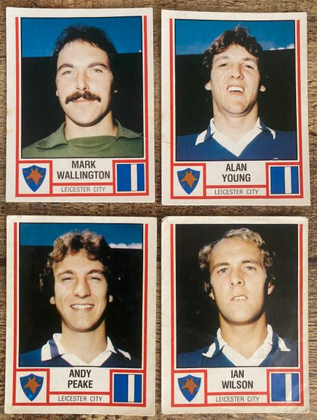 4X 1981 ORIGINAL UNUSED PANINI FOOTBALL 81 STICKERS LEICESTER CITY PLAYERS