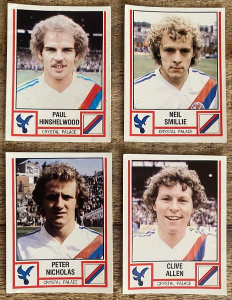 4X 1981 ORIGINAL UNUSED PANINI FOOTBALL 81 STICKERS CRYSTAL PALACE PLAYERS