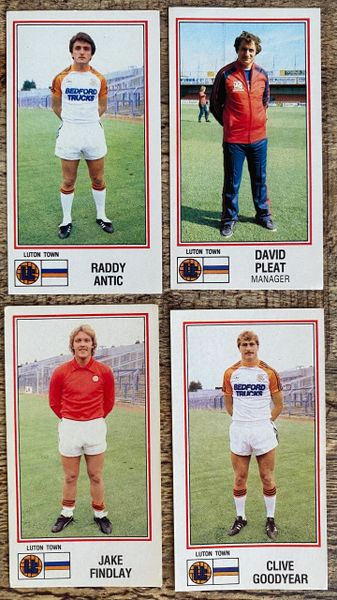 4x 1983 ORIGINAL UNUSED PANINI FOOTBALL 83 STICKERS LUTON TOWN PLAYERS