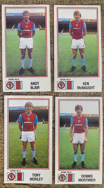 4x 1983 ORIGINAL UNUSED PANINI FOOTBALL 83 STICKERS ASTON VILLA PLAYERS