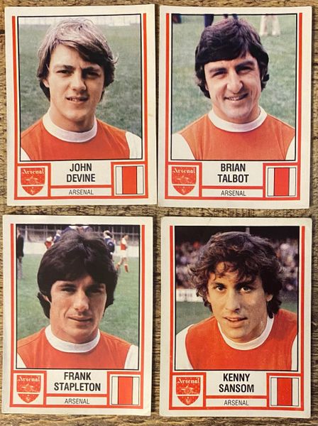 4X 1981 ORIGINAL UNUSED PANINI FOOTBALL 81 STICKERS ARSENAL PLAYERS