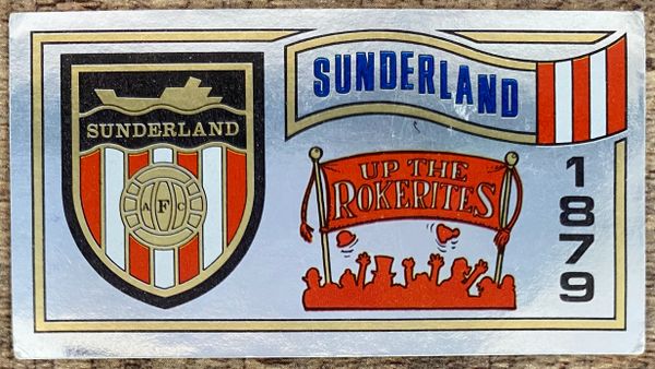 1983 ORIGINAL UNUSED PANINI FOOTBALL 83 STICKERS SUNDERLAND BADGE 262