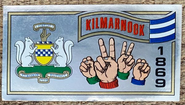 1983 ORIGINAL UNUSED PANINI FOOTBALL 83 STICKERS KILMARNOCK BADGE 436