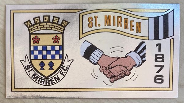 1983 ORIGINAL UNUSED PANINI FOOTBALL 83 STICKERS ST MIRREN BADGE 472