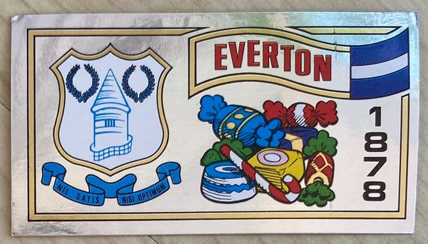 1983 ORIGINAL UNUSED PANINI FOOTBALL 83 STICKERS EVERTON BADGE 86