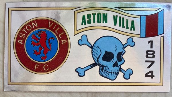 1983 ORIGINAL UNUSED PANINI FOOTBALL 83 STICKERS ASTON VILLA BADGE 22