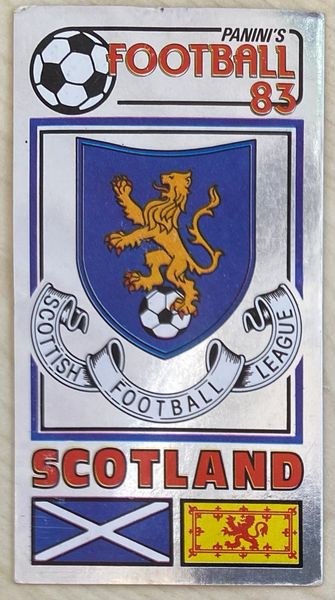 1983 ORIGINAL UNUSED PANINI FOOTBALL 83 STICKERS THE SCOTTISH FOOTBALL LEAGUE BADGE 3