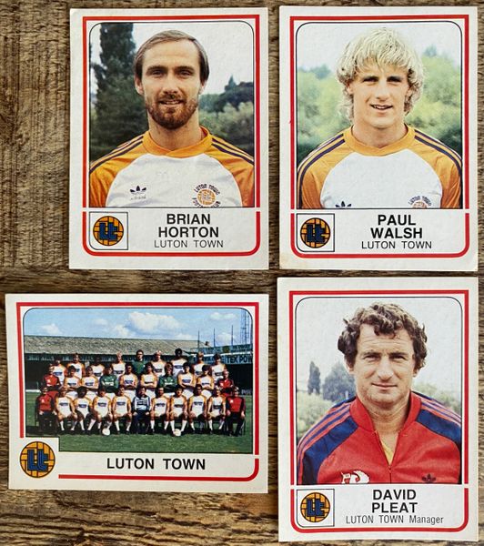 4x 1984 ORIGINAL UNUSED PANINI FOOTBALL 84 STICKERS LUTON TOWN PLAYERS