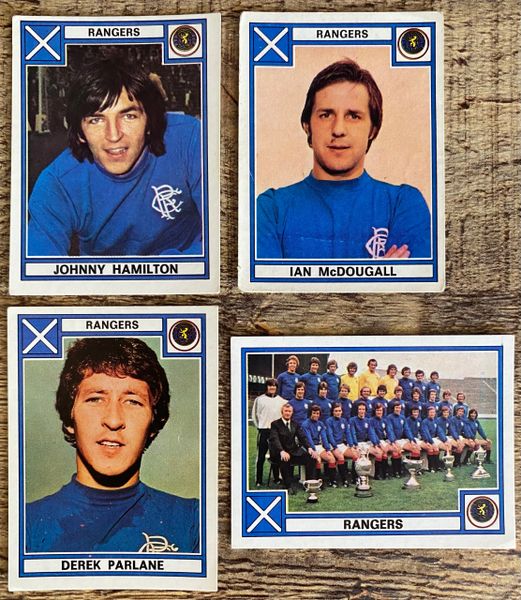 4X 1978 ORIGINAL UNUSED PANINI FOOTBALL 78 STICKERS GLASGOW RANGERS PLAYERS