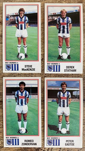 4x 1983 ORIGINAL UNUSED PANINI FOOTBALL 83 STICKERS WEST BROMWICH ALBION PLAYERS
