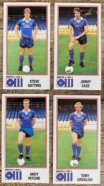 4x 1983 ORIGINAL UNUSED PANINI FOOTBALL 83 STICKERS BRIGHTON AND HOVE ALBION PLAYERS