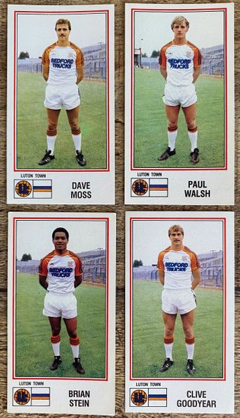 4x 1983 ORIGINAL UNUSED PANINI FOOTBALL 83 STICKERS LUTON TOWN PLAYERS