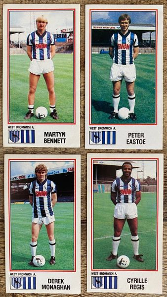 4x 1983 ORIGINAL UNUSED PANINI FOOTBALL 83 STICKERS WEST BROMWICH ALBION PLAYERS