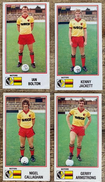 4x 1983 ORIGINAL UNUSED PANINI FOOTBALL 83 STICKERS WATFORD PLAYERS