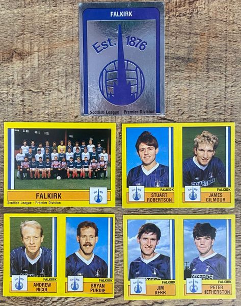 5X 1987 ORIGINAL UNUSED PANINI FOOTBALL 87 STICKERS FALKIRK | MATCH ...