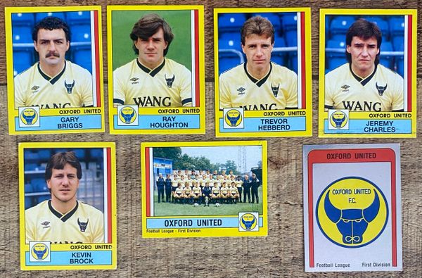 7X 1987 ORIGINAL UNUSED PANINI FOOTBALL 87 STICKERS OXFORD UNITED